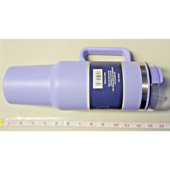 40oz Stainless Steel Tumbler –Insulated Double Wall w/ Handle, Straw & Twist Lid - Picture 3 of 16